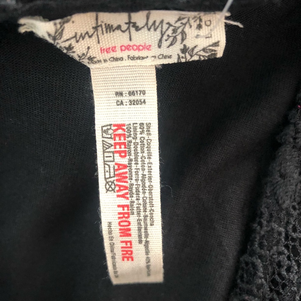 Free People Lace Daydream Bodycon Slip Dress Black - Picture 5 of 6